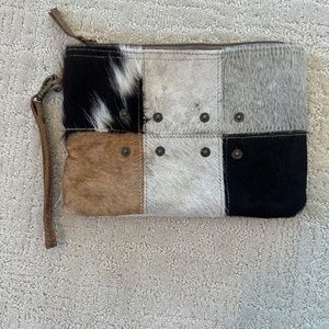 Cowhide Wristlet